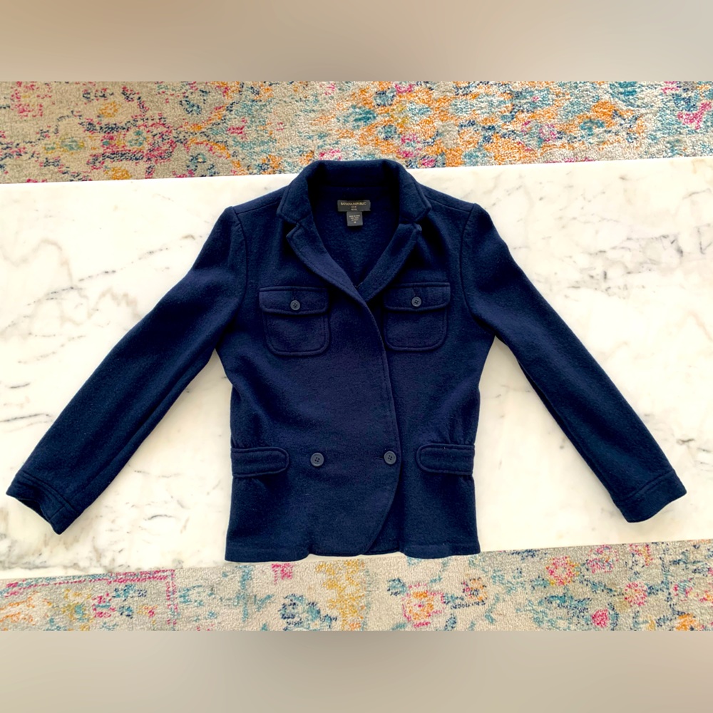 Banana Republic Navy Blazer Jacket Wool size M